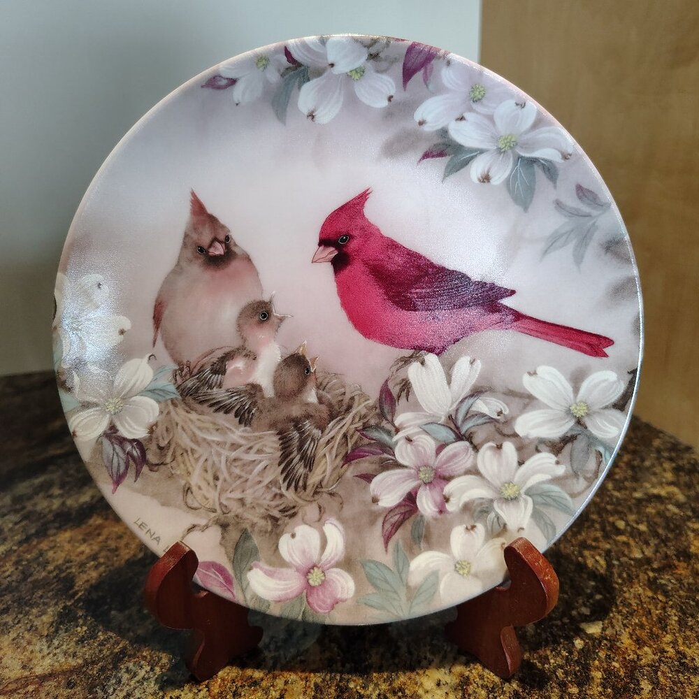 Nature's Poetry Series Decorative Plate 'Morning Serenade' Lena Liu